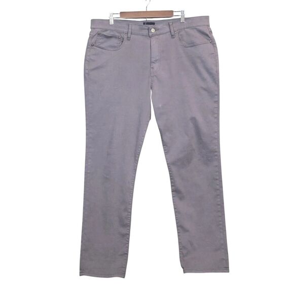 Lucky Brand Pants Straight Leg Chino Gray Mid Rise Sateen Casual Mens 38x32 - Picture 1 of 7